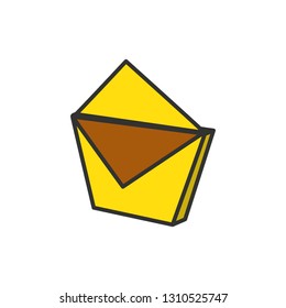 envelope mail open isolated icon