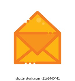 envelope mail open isolated icon