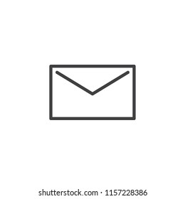Envelope mail outline icon. linear style sign for mobile concept and web design. Message simple line vector icon. Symbol, logo illustration. Pixel perfect vector graphics
