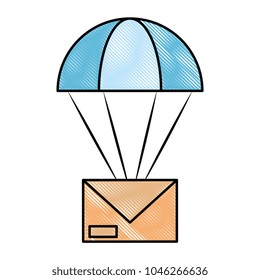 envelope mail with parachute