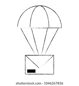 envelope mail with parachute