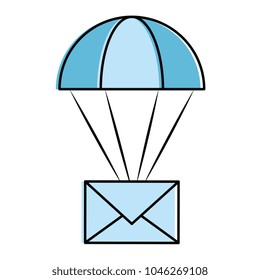 envelope mail with parachute