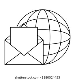 envelope mail with planet