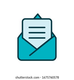 diseño vectorial de icono de estilo de línea de envío de correo electrónico