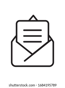 envelope mail send line style icon vector illustration design