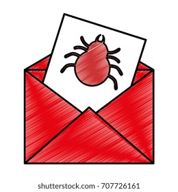 envelope mail spam with spider