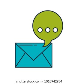 envelope mail with speech bubble