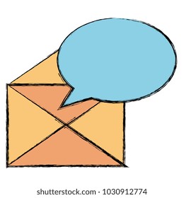 envelope mail with speech bubble