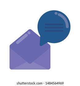 envelope mail with speech bubble