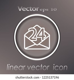 The envelope. Mail. Support and maintenance around the clock or around the clock. Vector.