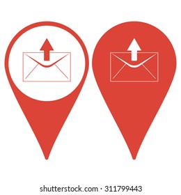 envelope mail symbol. Flat design style. EPS