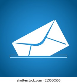 envelope mail symbol. Flat design style. EPS