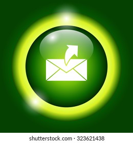 envelope mail symbol. Flat design style. EPS