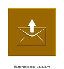 envelope mail symbol. Flat design style. EPS