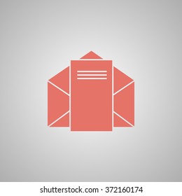 envelope mail symbol. Flat design style. EPS