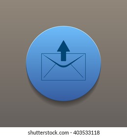 envelope mail symbol. Flat design style. EPS