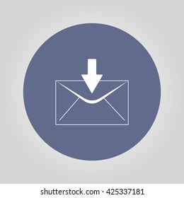envelope mail symbol. Flat design style. EPS