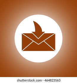 envelope mail symbol. Flat design style. EPS