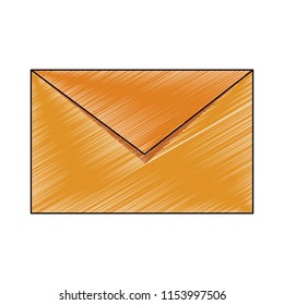 Envelope mail symbol scribble