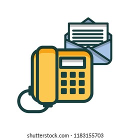envelope mail with telephone