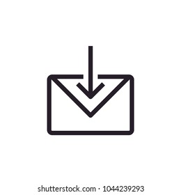 Envelope mail upload download Simple Vector Icon