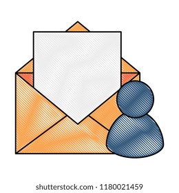 envelope mail with user profile
