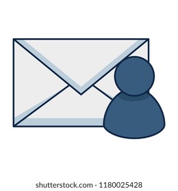 envelope mail with user profile