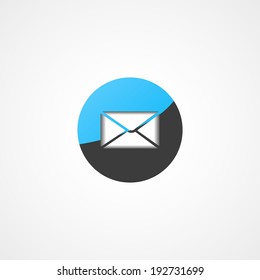 Envelope Mail web icon, on white background