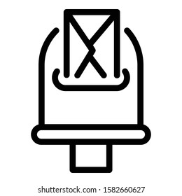 Envelope mailbox icon. Outline envelope mailbox vector icon for web design isolated on white background