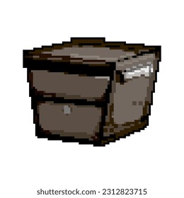 envelope mailbox letter game pixel art retro vector. bit envelope mailbox letter. old vintage illustration
