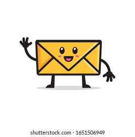 Envelope mascot character design vector