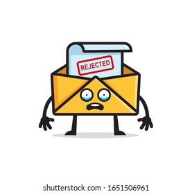 Envelope mascot character design vector