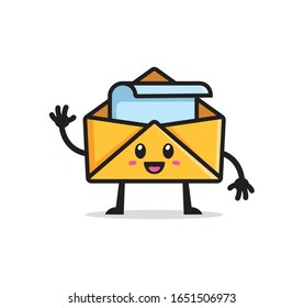 Vector de diseño de caracteres de mascota de sobres
