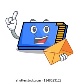 With envelope memory card character cartoon