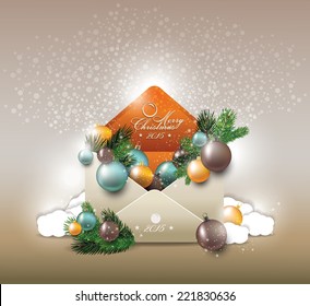 Envelope  merry christmas