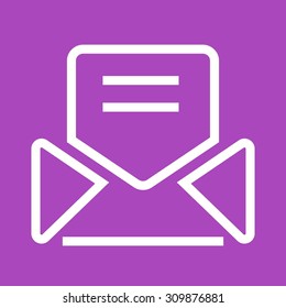 Envelope, message, address icon vector image.Can also be used for email, communication and messaging. Suitable for mobile apps, web apps and print media. 