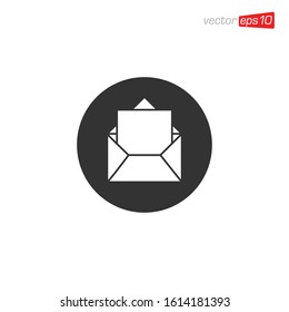 Envelope Message Icon Design Illustration