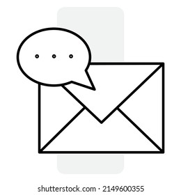 Füllen Sie das Nachrichtensymbol aus. Neues Nachrichtenkonzept. Symbol für Webdesign. Vektorgrafik. Stockbild.
