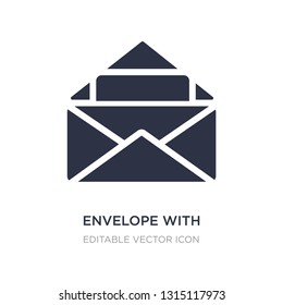 envelope with message icon on white background. Simple element illustration from UI concept. envelope with message icon symbol design.