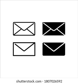 Envelope message letter vector icon collection