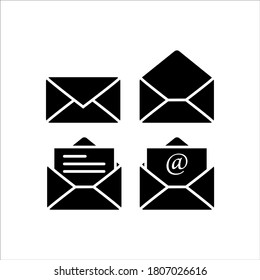 Envelope message letter vector icon collection