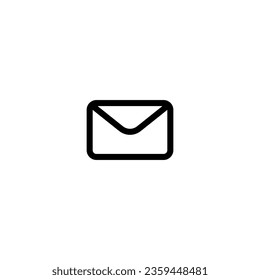 envelope or message line icon vector design template and ilustration with editable stroke