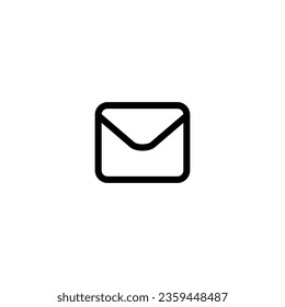 envelope or message line icon vector design template and ilustration with editable stroke