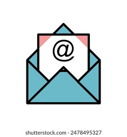 envelope with message and Mail logo and icon 