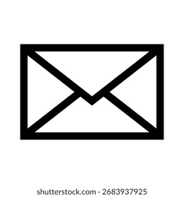 Design de ícone de contorno de mensagem de envelope