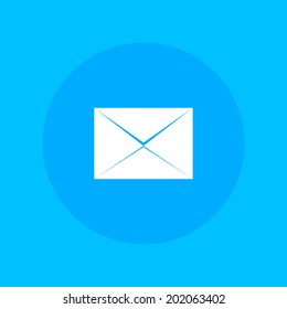 Envelope message in retro style. Message in social media