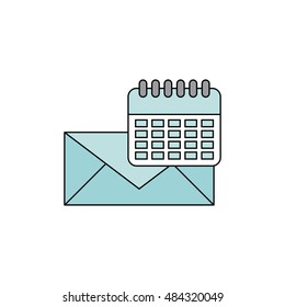 envelope message with social media icon vector illustration design