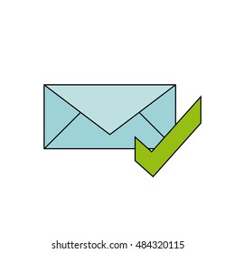 envelope message with social media icon vector illustration design