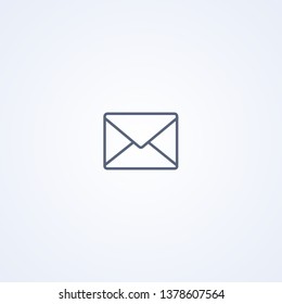 Envelope, message, vector best gray line icon on white background, EPS 10
