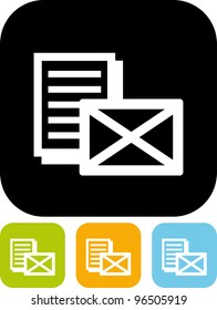 Envelope with message - Vector icon isolated